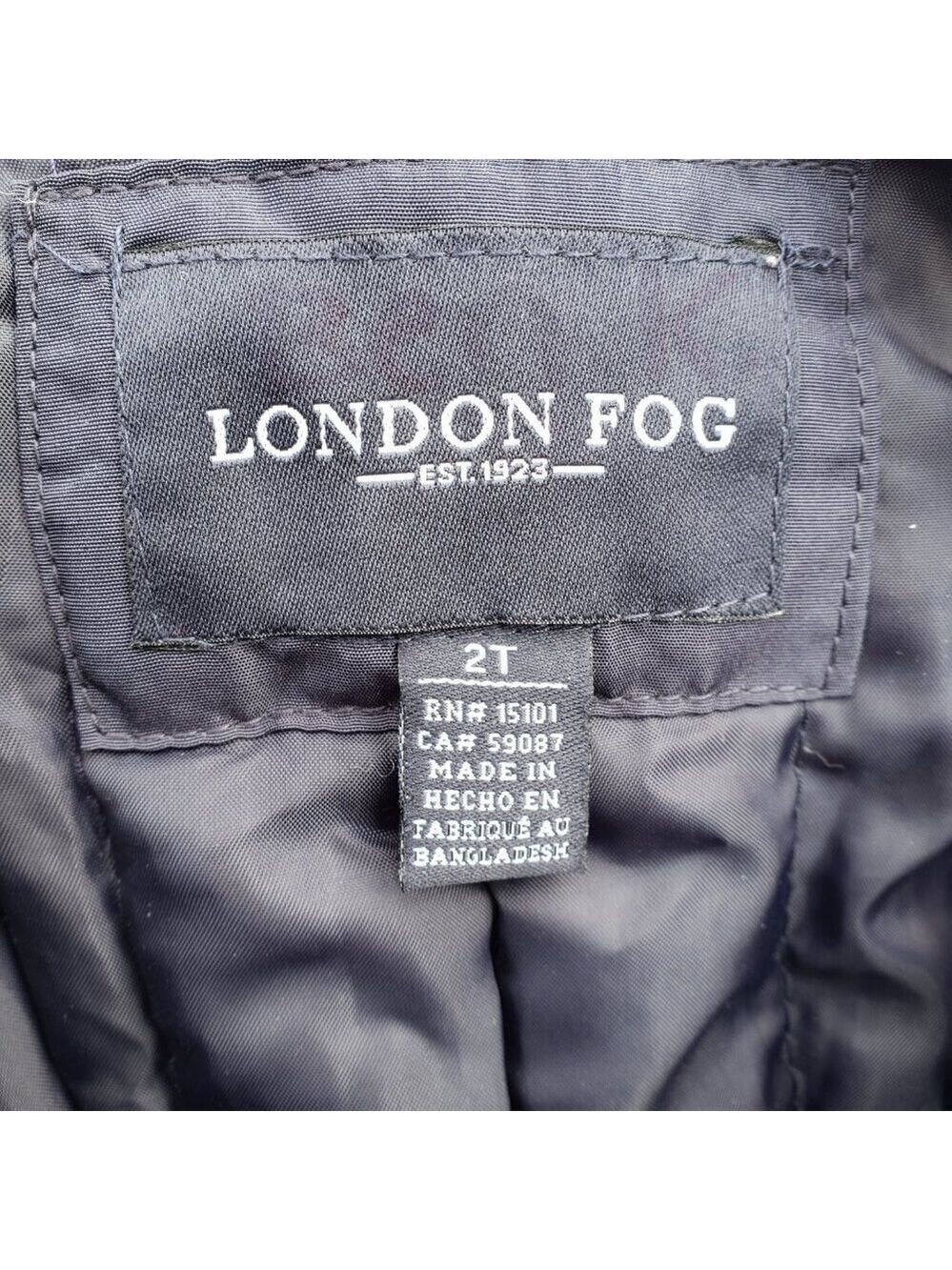 London Fog Toddler Snow Bib Overalls Size 2T Navy Blue Insulated - Picture 5 of 9